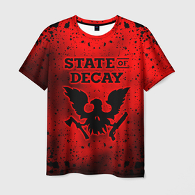 Мужская футболка 3D с принтом State of Decay   Зомби Апокалипсис в Санкт-Петербурге, 100% полиэфир | прямой крой, круглый вырез горловины, длина до линии бедер | state of decay | zombie apocalypse | загнивающий штат | зомби апокалипсис | состояние распада | стейт оф дикей