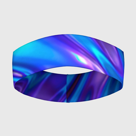 Повязка на голову 3D с принтом Neon Holographic в Белгороде,  |  | abstract | art | gradient | holographic | neon | pop | retro wave | stripes | vaporwave | wave | абстракция | арт | вапорвейв | вейпорвейв | волны | голографический | градиент | красочный | неоновый | переливы | перламутровый | полосы | поп