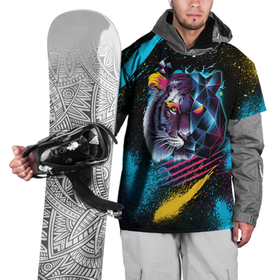 Накидка на куртку 3D с принтом Забрызганный тигр в Петрозаводске, 100% полиэстер |  | Тематика изображения на принте: 2021 | 2022 | happy new year | happy new year 2022 | год тигра | животное | зверь | новый год | новый год 2022 | тигр