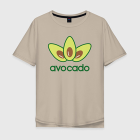 Мужская футболка хлопок Oversize с принтом Avocado авокадо. в Белгороде, 100% хлопок | свободный крой, круглый ворот, “спинка” длиннее передней части | adidas | antibrand | avocado | emblem | food | fruit | logo | авокадо | адидас | антибренд | еда | логотип | фрукт | эмблема