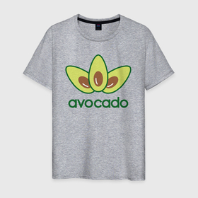 Мужская футболка хлопок с принтом Avocado авокадо. , 100% хлопок | прямой крой, круглый вырез горловины, длина до линии бедер, слегка спущенное плечо. | adidas | antibrand | avocado | emblem | food | fruit | logo | авокадо | адидас | антибренд | еда | логотип | фрукт | эмблема