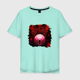 Мужская футболка хлопок Oversize с принтом Eye of Cthulhu в Тюмени, 100% хлопок | свободный крой, круглый ворот, “спинка” длиннее передней части | game | games | teraria | terraria | игра | игры | терартия | террария
