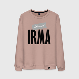 Мужской свитшот хлопок с принтом Unreal Irma в Петрозаводске, 100% хлопок |  | hype | irma | motto | name | slogan | девиз | ирма | лозунг | слоган | хайп