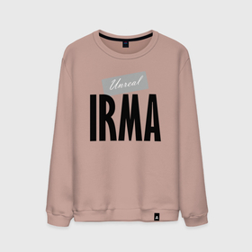 Мужской свитшот хлопок с принтом Unreal Irma в городе Новоалтайск, 100% хлопок |  | hype | irma | motto | name | slogan | девиз | ирма | лозунг | слоган | хайп