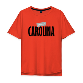Мужская футболка хлопок Oversize с принтом Нереальная Каролина в Белгороде, 100% хлопок | свободный крой, круглый ворот, “спинка” длиннее передней части | carolina | hype | motto | name | slogan | девиз | каролина | лозунг | слоган | хайп
