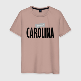 Мужская футболка хлопок с принтом Нереальная Каролина в Белгороде, 100% хлопок | прямой крой, круглый вырез горловины, длина до линии бедер, слегка спущенное плечо. | carolina | hype | motto | name | slogan | девиз | каролина | лозунг | слоган | хайп