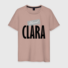 Мужская футболка хлопок с принтом Unreal Clara , 100% хлопок | прямой крой, круглый вырез горловины, длина до линии бедер, слегка спущенное плечо. | clara | hype | motto | name | slogan | девиз | имя | клара | лозунг | слоган | хайп