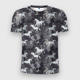 Мужская футболка 3D Slim с принтом Табун Лошадей в Новосибирске, 100% полиэстер с улучшенными характеристиками | приталенный силуэт, круглая горловина, широкие плечи, сужается к линии бедра | horse | wild horse | всадник | галоп | грива | дикая лошадь | дикая природа | жеребец | животные | жокей | звери | зебра | зоопарк | казак | камуфляж | кляча | кобыла | ковбой | конный спорт | конь | конюшня