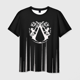 Мужская футболка 3D с принтом assassins creed ассасина в Новосибирске, 100% полиэфир | прямой крой, круглый вырез горловины, длина до линии бедер | action | cinematic | connor | creed | gameplay | parkour | pc | ps3 | ps4 | stealth | trailer | ubisoft | xbox one