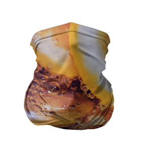 Бандана-труба 3D с принтом Макро Апельсинка в Екатеринбурге, 100% полиэстер, ткань с особыми свойствами — Activecool | плотность 150‒180 г/м2; хорошо тянется, но сохраняет форму | апельсин | капли | корочка | макро | макроапельсинка | цитрус