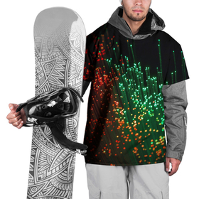 Накидка на куртку 3D с принтом Неоновые светящиеся палочки в Тюмени, 100% полиэстер |  | Тематика изображения на принте: неоновые светящиеся палочки | нити | оптическое волокно | палочки | полосы | светлячки