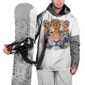 Накидка на куртку 3D с принтом Тигр рыжий полосатый в Петрозаводске, 100% полиэстер |  | голова тигра | дикая природа | зверь | знак | китайский новый год | новый год | полосатый тигра | тигр