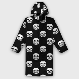 Дождевик унисекс 3D с принтом UNDERTALE SANS SKULL FACE PATTERN | УЗОР в Рязани,  |  | Тематика изображения на принте: asriel dreemurr | chara | frisk | gaster blaster | heart | sans | undertale | азриэль дримурр | андертейл | гастер | меттатон | санс | сердце | фриск | чара