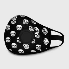 Маска из неопрена с принтом UNDERTALE SANS SKULL FACE PATTERN | УЗОР в городе Новоалтайск, неопрен 100% | Форма огибающая нос. Резинки для ушей с дополнительной резинкой на затылке. Клапан для выдоха для активного дыхания при занятиях спортом. Эластичный материал маски и окантовки для лучшего растяжения и прилегания маски.  | Тематика изображения на принте: asriel dreemurr | chara | frisk | gaster blaster | heart | sans | undertale | азриэль дримурр | андертейл | гастер | меттатон | санс | сердце | фриск | чара