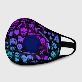 Маска из неопрена с принтом UNDERTALE NEON PATTERN | УЗОР в Екатеринбурге, неопрен 100% | Форма огибающая нос. Резинки для ушей с дополнительной резинкой на затылке. Клапан для выдоха для активного дыхания при занятиях спортом. Эластичный материал маски и окантовки для лучшего растяжения и прилегания маски.  | asriel dreemurr | chara | frisk | gaster blaster | heart | sans | undertale | азриэль дримурр | андертейл | гастер | меттатон | санс | сердце | фриск | чара