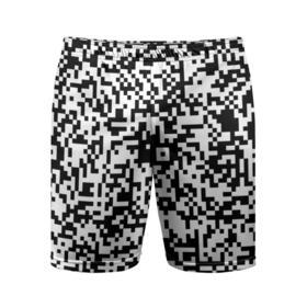 Мужские шорты спортивные с принтом Стиль QR код ,  |  | qr code | qr код | ковид | ковид 19 | код | коронавирус | кр код | пандемия | прикол
