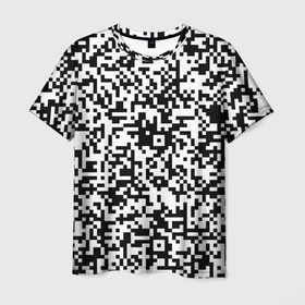 Мужская футболка 3D с принтом Стиль QR код в Петрозаводске, 100% полиэфир | прямой крой, круглый вырез горловины, длина до линии бедер | qr code | qr код | ковид | ковид 19 | код | коронавирус | кр код | пандемия | прикол