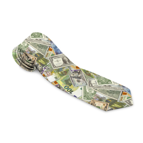 Галстук 3D с принтом Разная Денежная Валюта (Доллары, Евро, Франки) в Петрозаводске, 100% полиэстер | Длина 148 см; Плотность 150-180 г/м2 | бабки | баксы | банк | банкноты | бизнес | биткоин | богатство | брокер | бумажник | бюджет | валюта | взятка | вор | деньги | доллары | евро | зарплата | золото | казино | капитал | касса | копилка