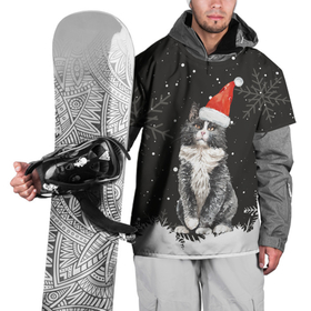 Накидка на куртку 3D с принтом Новогодний Черный кот в кружке в Курске, 100% полиэстер |  | Тематика изображения на принте: зима | кот | котенок | котик | котики | кошка | новогодняя | новый год | рождество | тепло