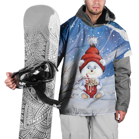 Накидка на куртку 3D с принтом Медвежонок  2022 новогодний в Петрозаводске, 100% полиэстер |  | Тематика изображения на принте: 2022 | медвежонок | новогодний | новый год | рождество