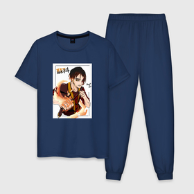 Мужская пижама хлопок с принтом Зуко Аватар , 100% хлопок | брюки и футболка прямого кроя, без карманов, на брюках мягкая резинка на поясе и по низу штанин
 | аватар | зуко | легенда об аанге | огонь | фэнтези