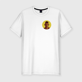Мужская футболка хлопок Slim с принтом Жмышенко Логотип , 92% хлопок, 8% лайкра | приталенный силуэт, круглый вырез ворота, длина до линии бедра, короткий рукав | валакас | глад | жмышенко | прикол | стример