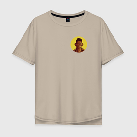 Мужская футболка хлопок Oversize с принтом Жмышенко Логотип , 100% хлопок | свободный крой, круглый ворот, “спинка” длиннее передней части | валакас | глад | жмышенко | прикол | стример