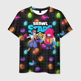 Мужская футболка 3D с принтом ФЭНГ И ГРОМ BRAWL STARSг в Петрозаводске, 100% полиэфир | прямой крой, круглый вырез горловины, длина до линии бедер | brawl | brawl stars | brawlstars | fang | grom | бравлстарс | гром | фанг | фанк | фэнг