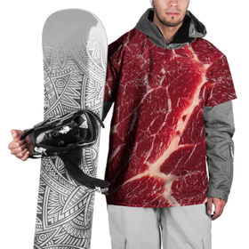 Накидка на куртку 3D с принтом Свежее мясо , 100% полиэстер |  | еда | мясо | необычные | пища | провокация | хоррор