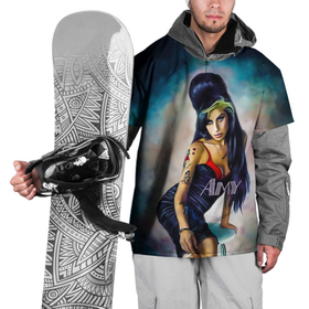 Накидка на куртку 3D с принтом Amy Jade Winehouse , 100% полиэстер |  | artwork | back in black | rb | soul | арт | девушкам | джаз | музыка | популярное | рисунки | эми уайнхаус | яркий