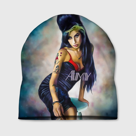 Шапка 3D с принтом Amy Jade Winehouse в Екатеринбурге, 100% полиэстер | универсальный размер, печать по всей поверхности изделия | artwork | back in black | rb | soul | арт | девушкам | джаз | музыка | популярное | рисунки | эми уайнхаус | яркий