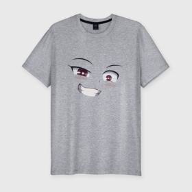 Мужская футболка хлопок Slim с принтом Глаза анимешные в Тюмени, 92% хлопок, 8% лайкра | приталенный силуэт, круглый вырез ворота, длина до линии бедра, короткий рукав | аниме | глаза | для детей | лицо | манга | мультики | подросткам | япония