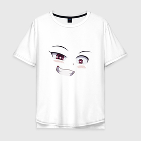 Мужская футболка хлопок Oversize с принтом Глаза анимешные в Петрозаводске, 100% хлопок | свободный крой, круглый ворот, “спинка” длиннее передней части | аниме | глаза | для детей | лицо | манга | мультики | подросткам | япония