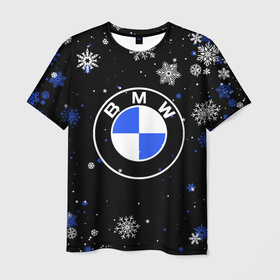 Мужская футболка 3D с принтом НОВОГОДНИЙ БМВ | НОВЫЙ ГОД BMW , 100% полиэфир | прямой крой, круглый вырез горловины, длина до линии бедер | 2022 | bmw | bmw motorsport | bmw performance | carbon | crhistmas | happy new year | m | m power | merry christmas | motorsport | performance | snow | sport | winter | winter is coming | бмв | бмв перформанс | зима | зима близко | карбон |