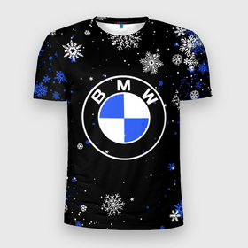 Мужская футболка 3D Slim с принтом НОВОГОДНИЙ БМВ | НОВЫЙ ГОД BMW в Новосибирске, 100% полиэстер с улучшенными характеристиками | приталенный силуэт, круглая горловина, широкие плечи, сужается к линии бедра | Тематика изображения на принте: 2022 | bmw | bmw motorsport | bmw performance | carbon | crhistmas | happy new year | m | m power | merry christmas | motorsport | performance | snow | sport | winter | winter is coming | бмв | бмв перформанс | зима | зима близко | карбон |