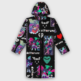 Дождевик унисекс 3D с принтом DELTARUNE PATTERN ART   ГЕРОИ ДЕЛЬТАРУН в Новосибирске,  |  | Тематика изображения на принте: deltarune | deltarune 2 | game | magic | undertale символ | дельта | дельтарун | дельтарун 2 | джевил | знак руин андертейл | значок дельтарун пиксель | игра | королева | крис | магическая руна | магия | ноэлль | ральзей
