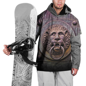 Накидка на куртку 3D с принтом Lion gate , 100% полиэстер |  | Тематика изображения на принте: ears | eyes | fangs | gate | jaw | lion | mane | metal | muzzle | ворота | грива | клыки | лев | металл | пасть | уши