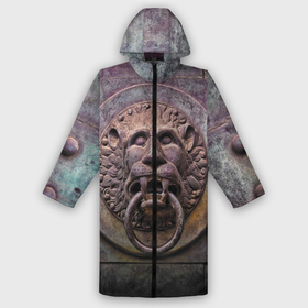 Дождевик унисекс 3D с принтом Lion gate в городе Новоалтайск,  |  | ears | eyes | fangs | gate | jaw | lion | mane | metal | muzzle | ворота | грива | клыки | лев | металл | пасть | уши