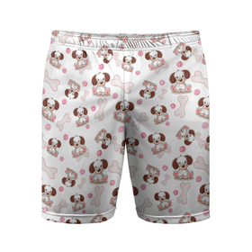 Мужские шорты спортивные с принтом милые щенята в Белгороде,  |  | пес | собака | собачки | щенок | щенята