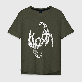 Мужская футболка хлопок Oversize с принтом KoRn | КоРн в Курске, 100% хлопок | свободный крой, круглый ворот, “спинка” длиннее передней части | grunge | hardcore | korn | metal | music | rock | usa | гранж | корн | кукуруза | метал | музыка | панк | сша