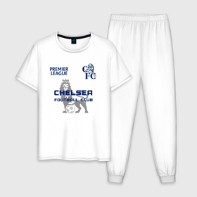 Мужская пижама хлопок с принтом CHELSEA F.C | ЧЕЛСИ Ф.К , 100% хлопок | брюки и футболка прямого кроя, без карманов, на брюках мягкая резинка на поясе и по низу штанин
 | blue | chelsea | england | football | lion | london | soccer | англия | аристократы | великобритания | клуб | лондон | львы | синие | спорт | футбол | челси | чемпион