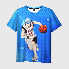 Мужская футболка 3D с принтом Баскетбол Куроко в Петрозаводске, 100% полиэфир | прямой крой, круглый вырез горловины, длина до линии бедер | kuroko no basuke | аниме | арт | баскетбол куроко | графика | спорт