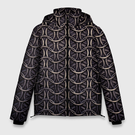 Мужская зимняя куртка 3D с принтом Кольчуга железная средневековая в Петрозаводске, верх — 100% полиэстер; подкладка — 100% полиэстер; утеплитель — 100% полиэстер | длина ниже бедра, свободный силуэт Оверсайз. Есть воротник-стойка, отстегивающийся капюшон и ветрозащитная планка. 

Боковые карманы с листочкой на кнопках и внутренний карман на молнии. | защита | кольчуга | меч | рыцарь | средневековье | турнир