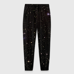 Мужские брюки 3D с принтом Ночное звездное небо в Екатеринбурге, 100% полиэстер | манжеты по низу, эластичный пояс регулируется шнурком, по бокам два кармана без застежек, внутренняя часть кармана из мелкой сетки | астрономия | вселенная | галактика | детские | звездное небо | звезды | космос | небо | созвездия
