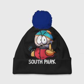 Шапка 3D c помпоном с принтом Южный парк Эрик | South Park в Белгороде, 100% полиэстер | универсальный размер, печать по всей поверхности изделия | eric | south park | мультфильм | саус парк | сауспарк | сериал | эрик | южный парк