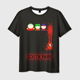 Мужская футболка 3D с принтом Южный парк главные персонажи | South Park в Санкт-Петербурге, 100% полиэфир | прямой крой, круглый вырез горловины, длина до линии бедер | eric | kenny | kyle | south park | stanley | кайл | кенни | мультфильм | саус парк | сауспарк | сериал | стэн | эрик | южный парк