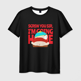 Мужская футболка 3D с принтом Южный парк Эрик Картман | South Park в Тюмени, 100% полиэфир | прямой крой, круглый вырез горловины, длина до линии бедер | eric | south park | мультфильм | саус парк | сауспарк | сериал | эрик | южный парк