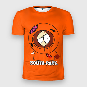Мужская футболка 3D Slim с принтом South Park   Южный парк Кенни в Тюмени, 100% полиэстер с улучшенными характеристиками | приталенный силуэт, круглая горловина, широкие плечи, сужается к линии бедра | kenny | south park | кенни | мультфильм | саус парк | сауспарк | сериал | южный парк