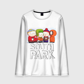 Мужской лонгслив 3D с принтом South Park   Южный парк Кенни, Кайл, Стэн и Эрик в Курске, 100% полиэстер | длинные рукава, круглый вырез горловины, полуприлегающий силуэт | eric | kenny | kyle | south park | stanley | кайл | кенни | мультфильм | саус парк | сауспарк | сериал | стэн | эрик | южный парк