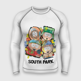 Мужской рашгард 3D с принтом South Park  Южный парк краски в Петрозаводске,  |  | eric | kenny | kyle | south park | stanley | кайл | кенни | мультфильм | саус парк | сауспарк | сериал | стэн | эрик | южный парк